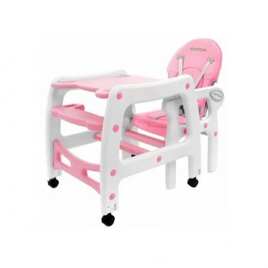 Scaun de masa 3 in 1 Ecotoys HC-223 Roz Scaun de masa 3 in 1 Ecotoys HC-223 Roz