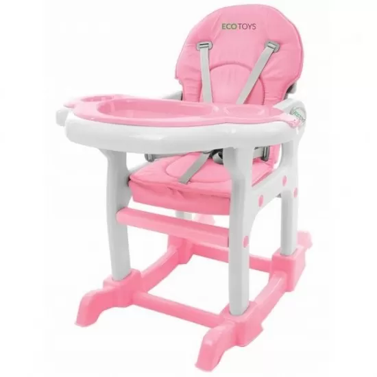Scaun de masa 3 in 1 Ecotoys HC-223 Roz Scaun de masa 3 in 1 Ecotoys HC-223 Roz