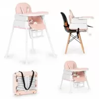 Scaun de masa 3 in 1 pentru copii Ecotoys HA-009 - Roz