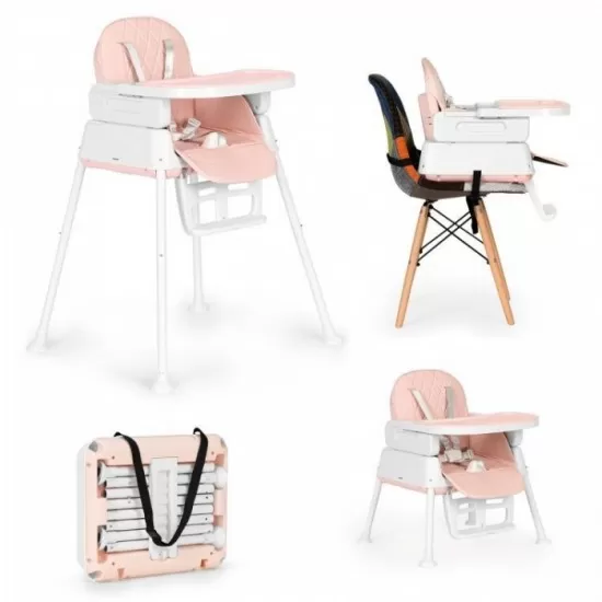 Scaun de masa 3 in 1 pentru copii Ecotoys HA-009 - Roz Scaun de masa 3 in 1 pentru copii Ecotoys HA-009 - Roz