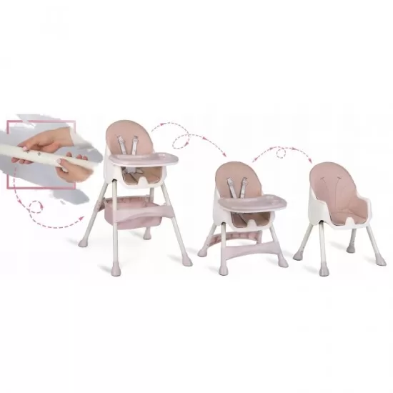Scaun de masa 3 in 1 Ricokids Milo - Roz