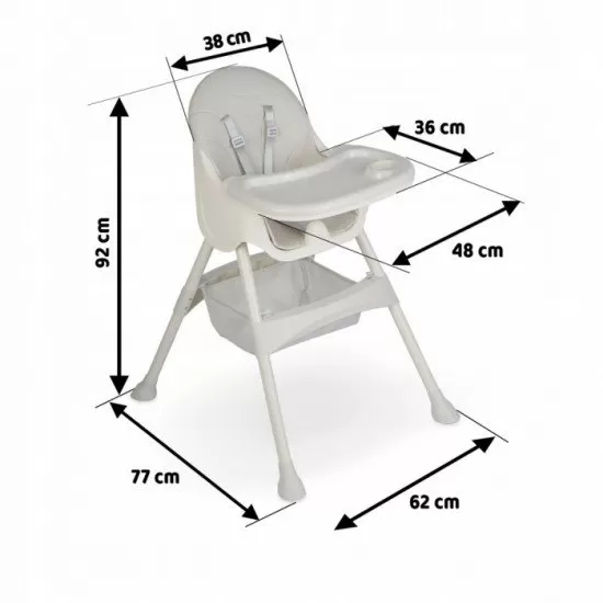 Scaun de masa 3 in 1 Ricokids Milo - Verde Scaun de masa 3 in 1 Ricokids Milo - Verde