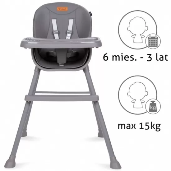 Scaun de masa 4 in 1 Kidwell Eatan Gray Scaun de masa 4 in 1 Kidwell Eatan Gray