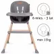 Scaun de masa 4 in 1 Kidwell Eatan Wood Gray Scaun de masa 4 in 1 Kidwell Eatan Wood Gray