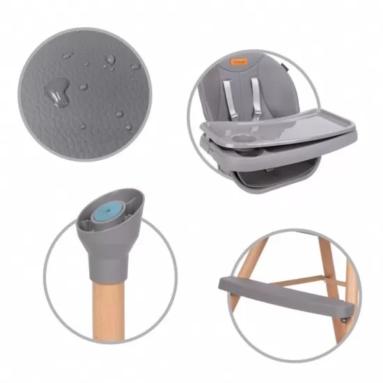 Scaun de masa 4 in 1 Kidwell Eatan Wood Gray Scaun de masa 4 in 1 Kidwell Eatan Wood Gray