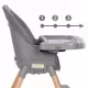 Scaun de masa 4 in 1 Kidwell Eatan Wood Gray Scaun de masa 4 in 1 Kidwell Eatan Wood Gray