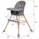 Scaun de masa 4 in 1 Kidwell Eatan Wood Gray Scaun de masa 4 in 1 Kidwell Eatan Wood Gray