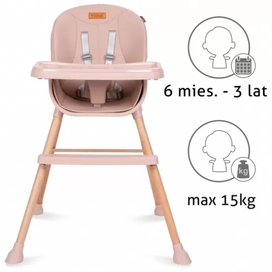 Scaun de masa 4 in 1 Kidwell Eatan Wood Pink Scaun de masa 4 in 1 Kidwell Eatan Wood Pink