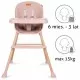 Scaun de masa 4 in 1 Kidwell Eatan Wood Pink Scaun de masa 4 in 1 Kidwell Eatan Wood Pink
