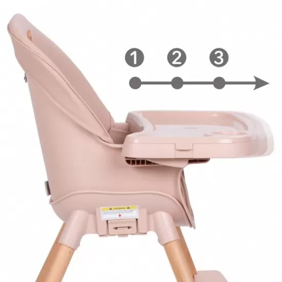 Scaun de masa 4 in 1 Kidwell Eatan Wood Pink Scaun de masa 4 in 1 Kidwell Eatan Wood Pink