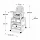 Scaun de masa 5 in 1 Ricokids Sinco - Gri Scaun de masa 5 in 1 Ricokids Sinco - Gri