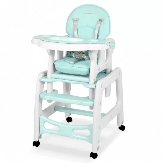 Scaun de masa 5 in 1 Ricokids Sinco - Turcoaz Scaun de masa 5 in 1 Ricokids Sinco - Turcoaz
