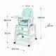 Scaun de masa 5 in 1 Ricokids Sinco - Turcoaz Scaun de masa 5 in 1 Ricokids Sinco - Turcoaz