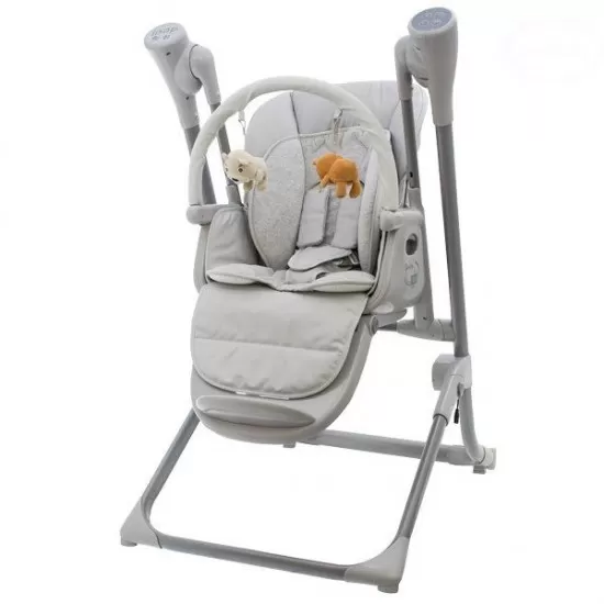 Scaun de masa 2 in 1 cu leagan Eurobaby - Gri Scaun de masa 2 in 1 cu leagan Eurobaby - Gri