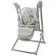 Scaun de masa 2 in 1 cu leagan Eurobaby - Gri Scaun de masa 2 in 1 cu leagan Eurobaby - Gri