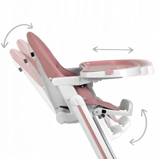 Scaun de masa cu roti Ricokids Tugo - Roz Scaun de masa cu roti Ricokids Tugo - Roz