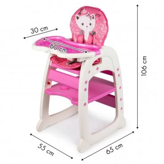 Scaun de masa copii Ecotoys C-211 - Roz Scaun de masa copii Ecotoys C-211 - Roz