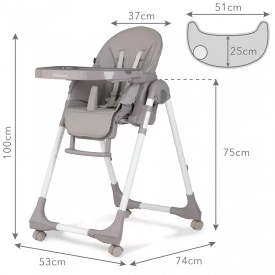 Scaun de masa Kidwell Bento – Gri Scaun de masa Kidwell Bento – Gri