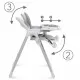 Scaun de masa multifunctional Kidwell Beno Gray Scaun de masa multifunctional Kidwell Beno Gray