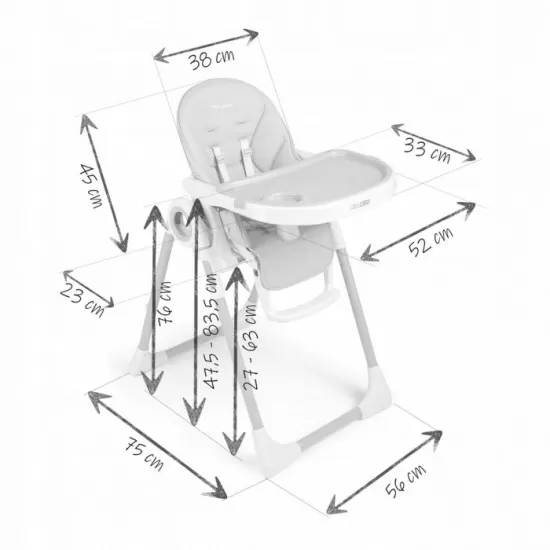 Scaun de masa multifunctional Nukido Belo 700503 - Gri Scaun de masa multifunctional Nukido Belo 700503 - Gri