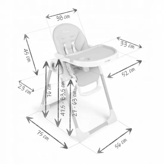 Scaun de masa multifunctional Nukido Belo 700504 - Albastru deschis Scaun de masa multifunctional Nukido Belo 700504 - Albastru deschis