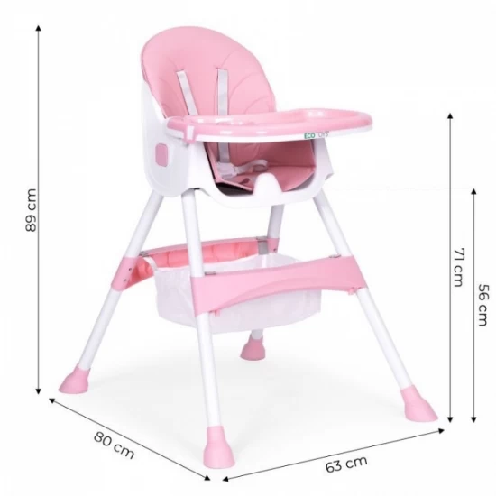 Scaun de masa pentru copii Ecotoys HC521 - Roz Scaun de masa pentru copii Ecotoys HC521 - Roz
