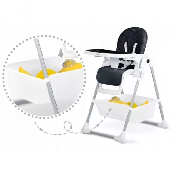 Scaun de masa pentru copii Nukido Tulo 700403 - Negru Scaun de masa pentru copii Nukido Tulo 700403 - Negru