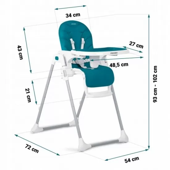 Scaun de masa pentru copii Ricokids Tulo 700601 - Albastru