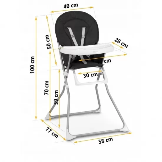 Scaun de masa Ricokids Fando - Negru Scaun de masa Ricokids Fando - Negru
