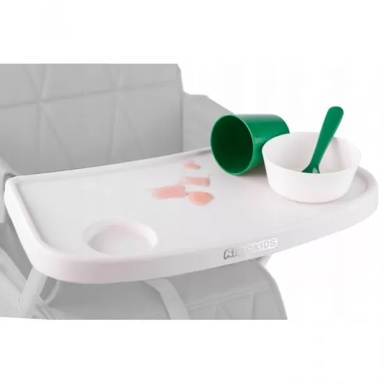 Scaun de masa Ricokids Nuco - Alb cu Gri Scaun de masa Ricokids Nuco - Alb cu Gri