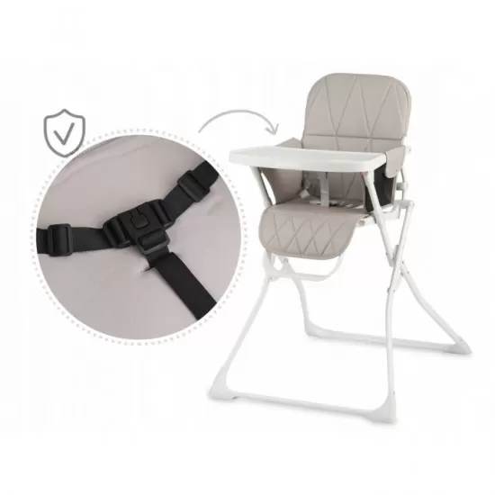 Scaun de masa Ricokids Nuco - Alb cu Gri Scaun de masa Ricokids Nuco - Alb cu Gri