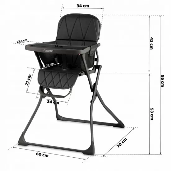 Scaun de masa Ricokids Nuco - Negru Scaun de masa Ricokids Nuco - Negru