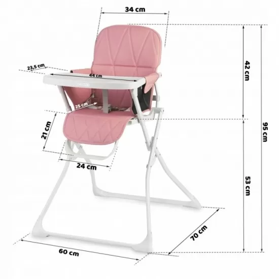 Scaun de masa Ricokids Nuco - Roz Scaun de masa Ricokids Nuco - Roz