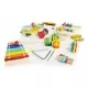 Set cu instrumente muzicale pentru copii din lemn, 14 instrumente, Ecotoys ESC-W-0243C Set cu instrumente muzicale pentru copii din lemn, 14 instrumente, Ecotoys ESC-W-0243C