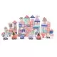 Set cuburi de constructii creative Ecotoys HM015220, din lemn, 115 blocuri Set cuburi de constructii creative Ecotoys HM015220, din lemn, 115 blocuri