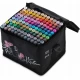 Set de 120 markere colorate cu alcool, varf dublu, Nukido NK-913 Set de 120 markere colorate cu alcool, varf dublu, Nukido NK-913