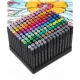 Set de 168 markere colorate cu alcool, varf dublu, Nukido NK-914 Set de 168 markere colorate cu alcool, varf dublu, Nukido NK-914