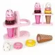 Set de 2 inghetate din lemn pentru copii, 9 elemente, Ecotoys TL12106 Set de 2 inghetate din lemn pentru copii, 9 elemente, Ecotoys TL12106