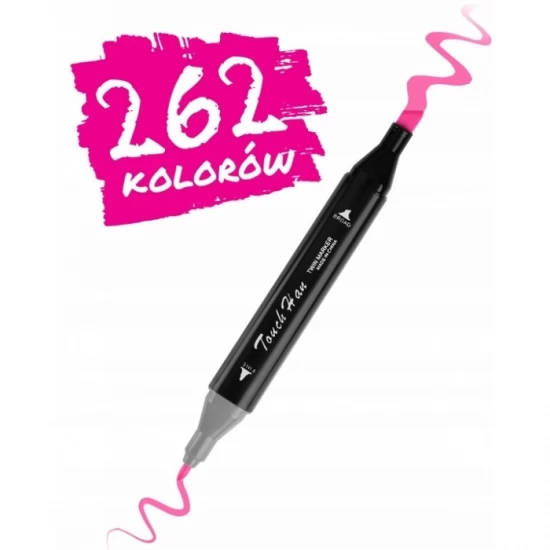 Set de 262 markere colorate cu alcool, varf dublu, Nukido NK-915 Set de 262 markere colorate cu alcool, varf dublu, Nukido NK-915