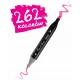 Set de 262 markere colorate cu alcool, varf dublu, Nukido NK-915 Set de 262 markere colorate cu alcool, varf dublu, Nukido NK-915