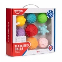 Set de 8 mingi senzoriale din cauciuc moale pentru copii Huanger HE0235