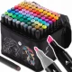 Set de 80 markere colorate cu alcool, varf dublu, Nukido NK-912 Set de 80 markere colorate cu alcool, varf dublu, Nukido NK-912
