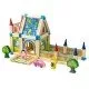 Set de constructii casa 6 in 1 din blocuri din lemn Ecotoys MA429 Set de constructii casa 6 in 1 din blocuri din lemn Ecotoys MA429