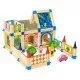 Set de constructii casa 6 in 1 din blocuri din lemn Ecotoys MA429 Set de constructii casa 6 in 1 din blocuri din lemn Ecotoys MA429