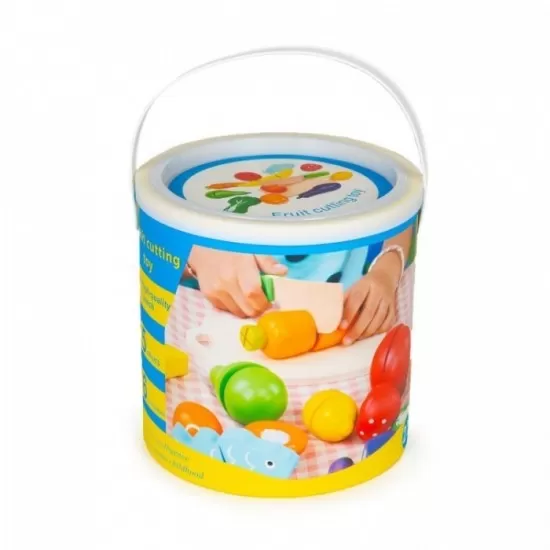 Set de fructe si legume din lemn, 13 elemente, Ecotoys HC517244 Set de fructe si legume din lemn, 13 elemente, Ecotoys HC517244