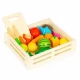 Set de fructe si legume din lemn, 17 elemente, Ecotoys