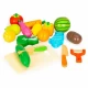 Set de fructe si legume din lemn, 17 elemente, Ecotoys