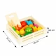 Set de fructe si legume din lemn, 17 elemente, Ecotoys