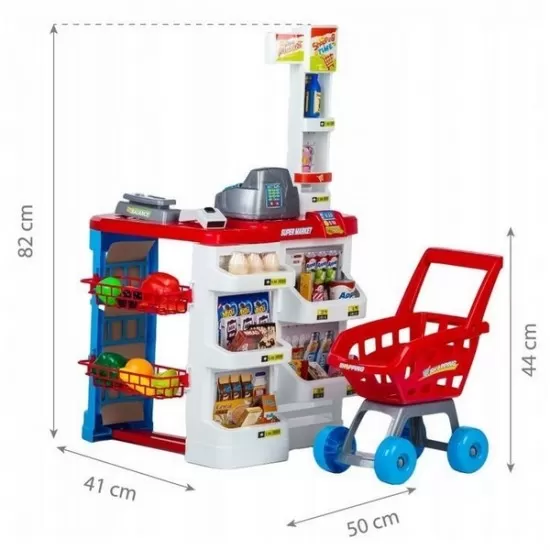 Set de joaca stand supermarket Ecotoys Set de joaca stand supermarket Ecotoys