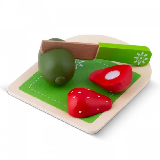 Set de legume din lemn cu velcro, 18 elemente, Ricokids RK-872